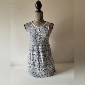 Kiddo by Katie girls black/white floral print summer dress size 12